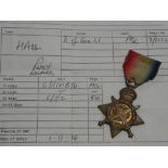 A 1914 star awarded to No. 3-5222 Pte. P.