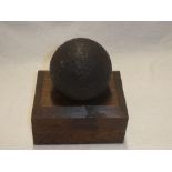 A 19th Century iron cannon ball,