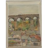Mariane Crozier - oil on board "Old Truro", signed, labelled to verso,