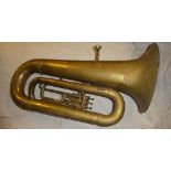 A brass tuba "The Profoundo" by Hawkes & Son Piccadilly Circus London dated 1930