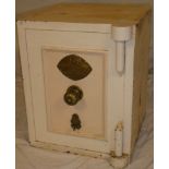 A small old iron safe by Chubb & Sons London 20" x 16" x 16"