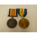 A First War pair of medals awarded to No. 1423 Cpl. P. Westlake 1/5 DCLI - killed in action 17.04.