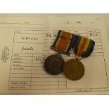 A First War pair of medals awarded to No. 36115 Pte. H.