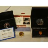 A 2015 Sir Winston Churchill Jersey silver 5oz proof coin,