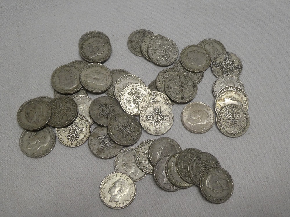 A selection of over 45 pre-1947 silver florins