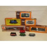 Lima 00 gauge - LMS tank locomotive and tender in original box; boxed crane wagon;