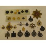 A collection of Royal Army Chaplain's badges and insignia including two First War Army Chaplain's