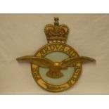 A large fibreglass RAF wall plaque,