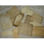 A selection of approximately 25 various vellum indentures and leases,