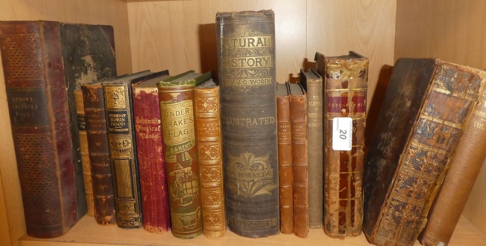Various leather bound volumes, decorative vols and others etc.