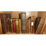 Various leather bound volumes, decorative vols and others etc.