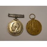 A First War pair of medals awarded to No. 14-158433 Pte. L.