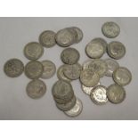 Thirty pre-1947 silver florins