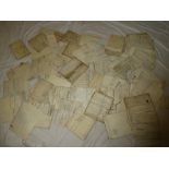 A large selection of mainly 19th century vellum indentures,