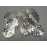 Ten x 1oz Austrian silver thaler coins