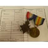 A 1914/15 star and victory medal awarded to No. 16323 Pte. W.