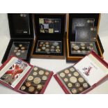 Two Royal Mint Executive coin sets - 2008 and 2010, cased; 2008 Royal Shield of Arms Proof coin set,
