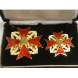 Two Portugal gilt and enamelled Chaplain's star breast badges