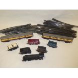 Triang 00 gauge - 4-6-0 locomotive and tender, a small selection of carriages,