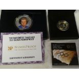 A 2013 Baroness Thatcher silver 2oz commemorative coin,