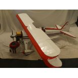 A radio controlled model Boeing Super Sterman ARTF aircraft, radio and servos fitted,