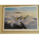 A coloured limited edition aircraft print "Lightning Strike" after Robert Taylor No.