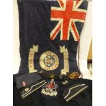 A selection of various Boy's Brigade memorabilia including Knebworth Boy's Brigade flag,