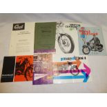A selection of Motorcycle Sales Brochures including 1964 Royal Enfield, 1964 BSA, 1964 James,