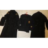 A Cornwall Civil Defence Corps blue battle dress jacket with trousers;