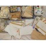 A large selection of various GB and World stamps in packets, postal covers, first day covers,