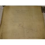 A large hand-drawn Cornish Mining map of Mount Wellington Mine, Bissoe,