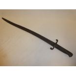 A 19th century Enfield Volunteer sword bayonet with chequered leather grips