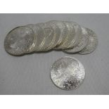 Ten x 1oz silver Austrian thaler coins