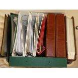 A selection of various empty stamp albums including two boxed examples