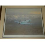 A coloured limited edition aircraft print "Birth of a Legend" after Gerald Coulson,