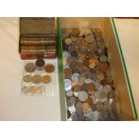 A large selection of mixed GB pre-decimal coinage including half-crowns, florins, sixpences,