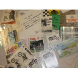 A selection of various Motorcycle Sales Brochures including Ducati, Ossa, Sprite, Suzuki Sports,