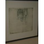 A black and white etching "7th State", signed in pencil Naomi Frears,