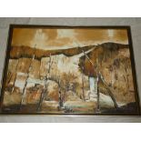 Maurice Mitchell - oil on canvas "White cliff", signed,