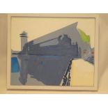 Chris Billington - oil on board "Approaching the Maritime Museum", signed and inscribed to verso,