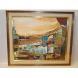 Maurice Mitchell - oil on board "Rock face in landscape", signed,