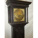 An 18th century longcase clock with 12" brass square dial by William Terry of Masham,