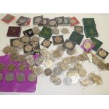 A selection of various crowns including 1935 silver crown, 1951 Festival of Britain crowns,