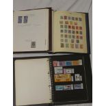 Three folder albums containing a selection of British Commonwealth stamps