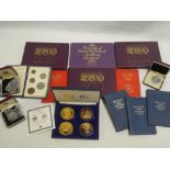 A 2002 limited edition gold-plated/silver 4 piece crown set,