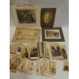 A selection of various Victorian carte de visites and cabinet photographs - mainly portraits and