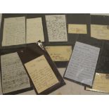 A selection of 10 19th century family letters relating to Jonathan Rashleigh of Menabilly including