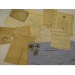 A selection of original First War paperwork relating to No. 255100 L.