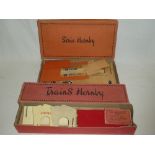 French Hornby 0 gauge - wooden demountable "Nice" station in original box and a goods depot in