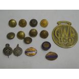 Two Great Western Railway "Railway Service" lapel badges,